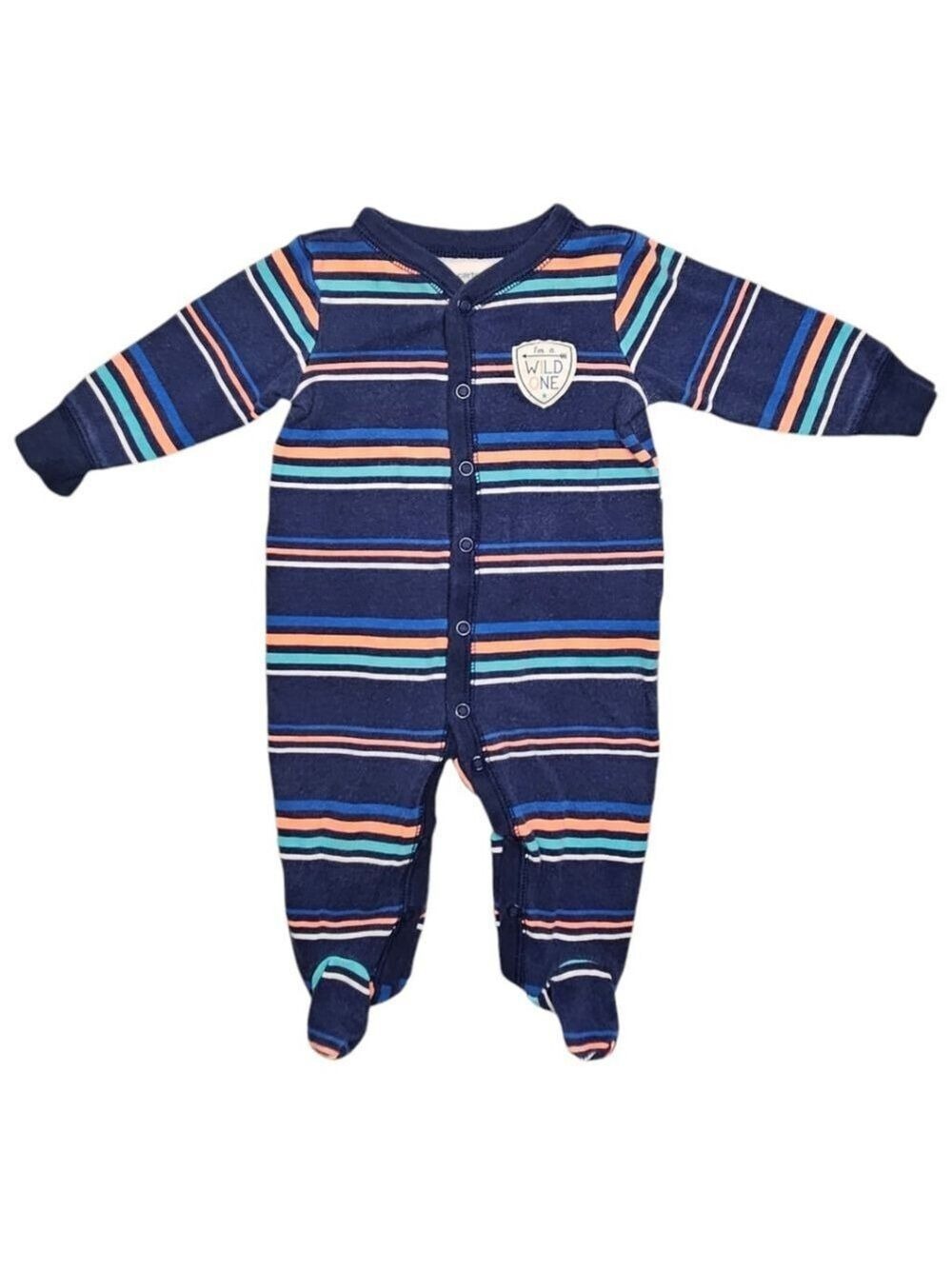 5/$25 Carter's Boys Button-up Sleeper "I'm a Wild One" Size 6 Months